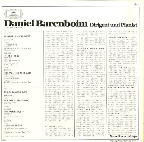 BARENBOIM, DANIEL dirigent und pianist MI5102 - back cover