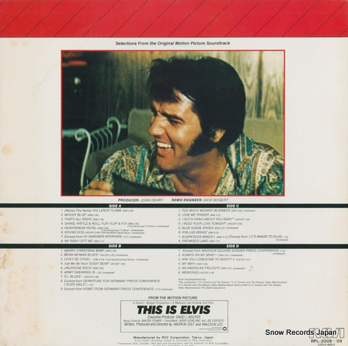 PRESLEY, ELVIS selections from the original motion picture 