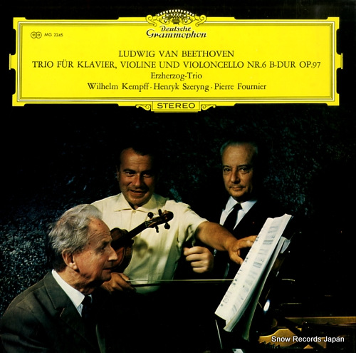 KEMPFF, WILHELM beethoven; trio fur klavier, violine und violoncello nr.6 b-dur op.97 MG2245