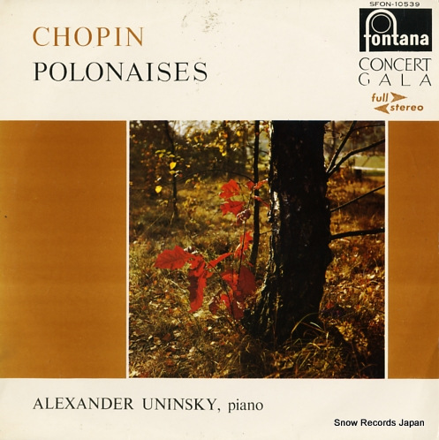 UNINSKY, ALEXANDER chopin; polonaises SFON-10539