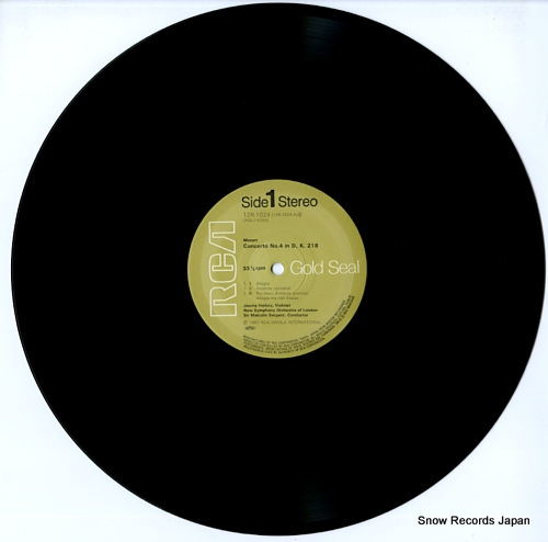 HEIFETZ, JASCHA mozart; violin concerto no.4 & no.5 