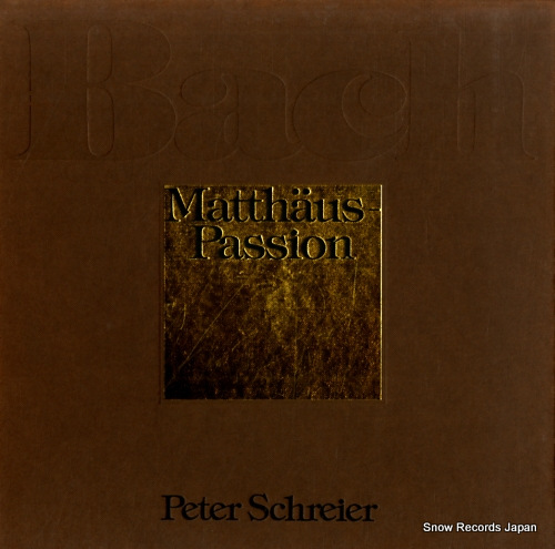 SCHREIER, PETER bach; matthaus passion 827822-825