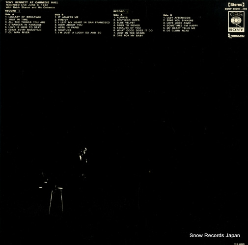 BENNETT, TONY tony bennett at carnegie hall SONP50297-298