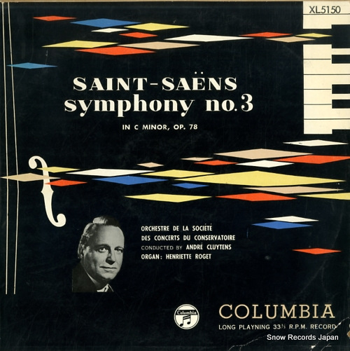CLUYTENS, ANDRE saint - saens; symphony no.3 in c minor, op.78 XL5150